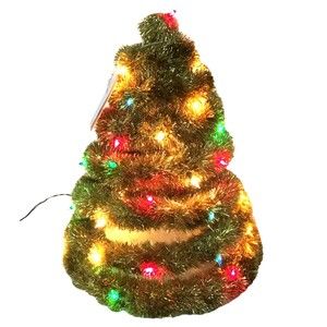 Dees Bouncing Christmas Tree Prelit Artificial Gold Xmas Decor Multi Color Light